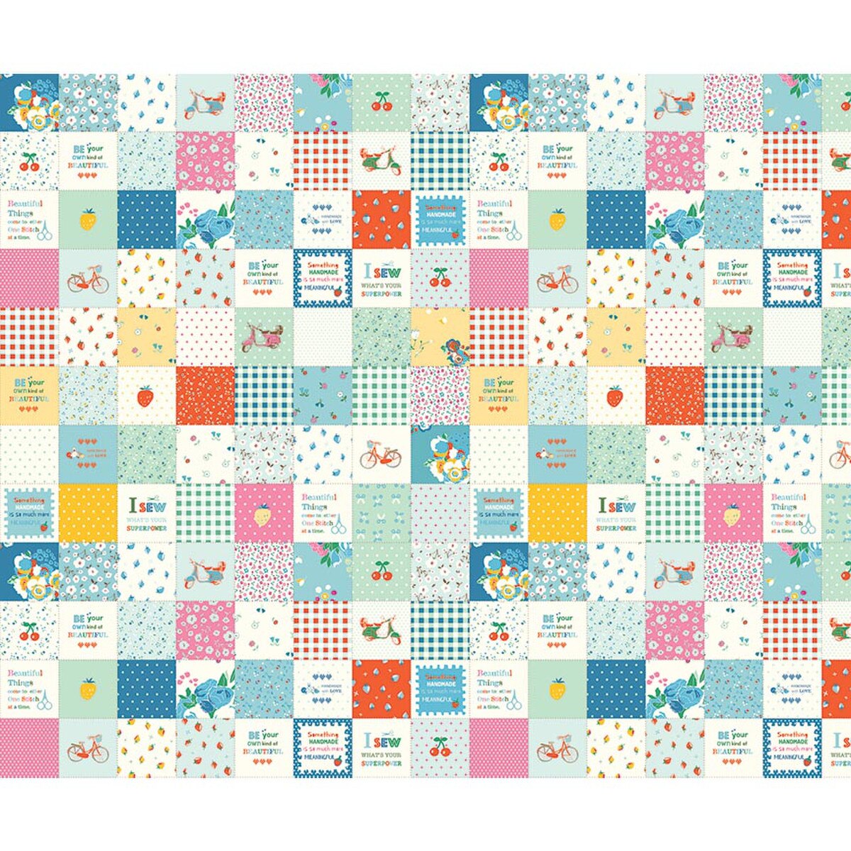 Cotton Nook C17978­-BLUE Patchwork Riley Blake Half Yard