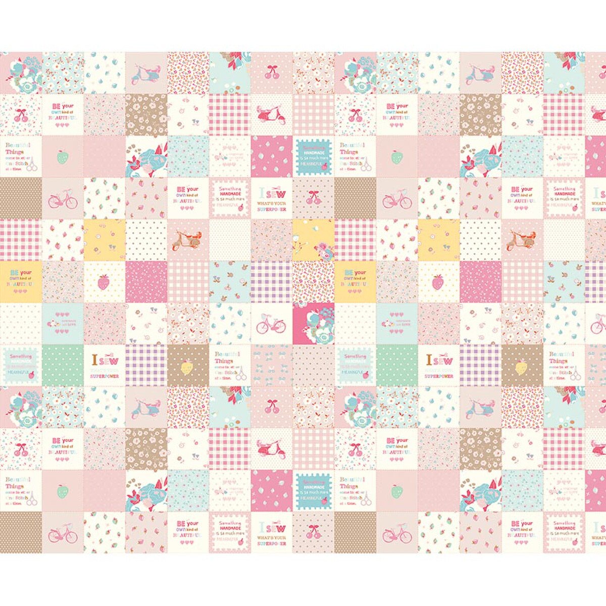 Cotton Nook C17978­-PINK Patchwork Riley Blake Half Yard