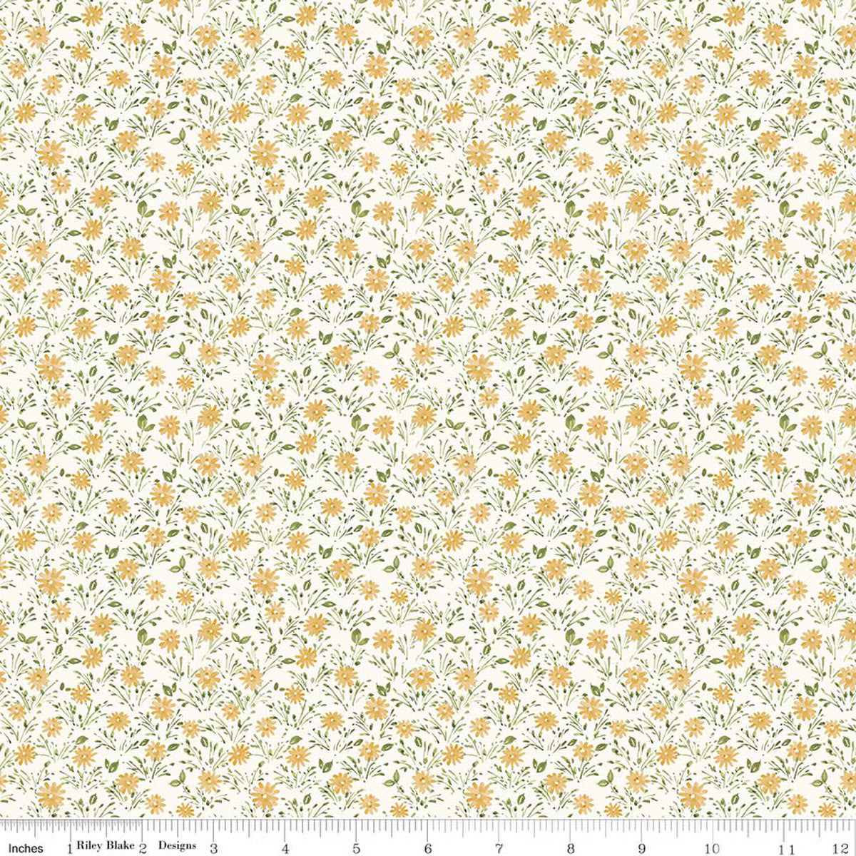 Blissful Moments Daisies Honey C18199-HONEY Lisa Audit Riley Blake Half Yard