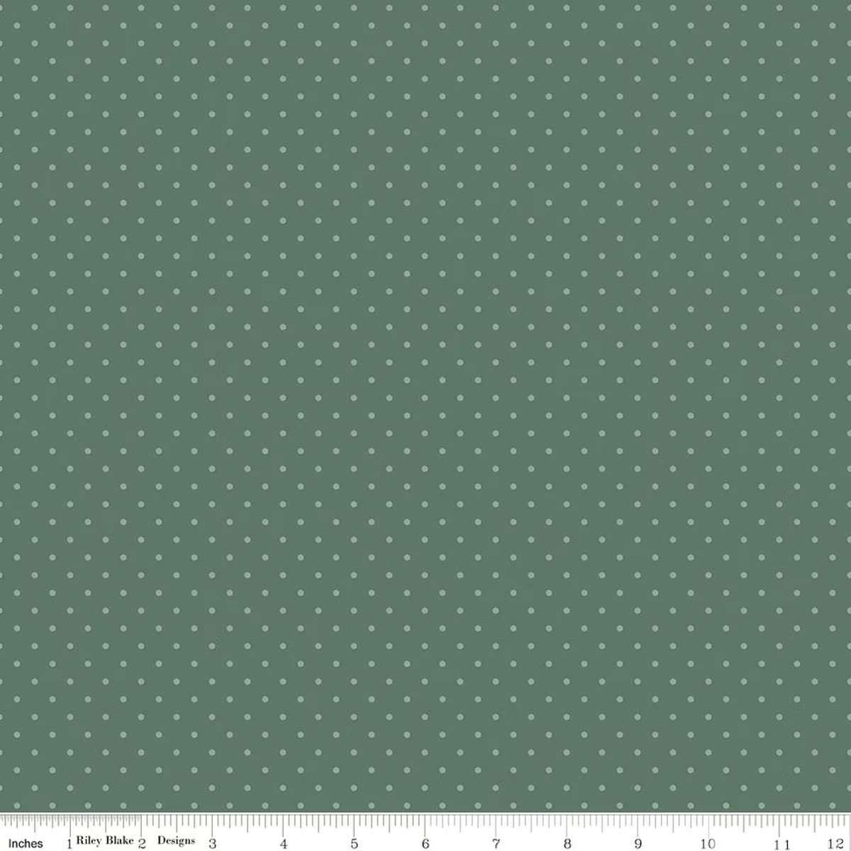 Where the Wild Flowers Are C18254-DKSAGE Dots Dark Sage Judi Madsen Riley Blake Half Yard
