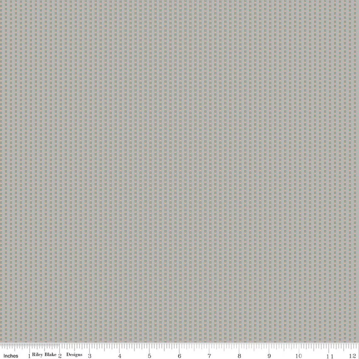 Where the Wild Flowers Are C18256-GRAY Stripes Gray Judi Madsen Riley Blake Half Yard