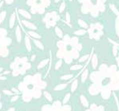 Little Posies Floral Aqua C18322-AQUA Cayla Naylor Riley Blake Half Yard