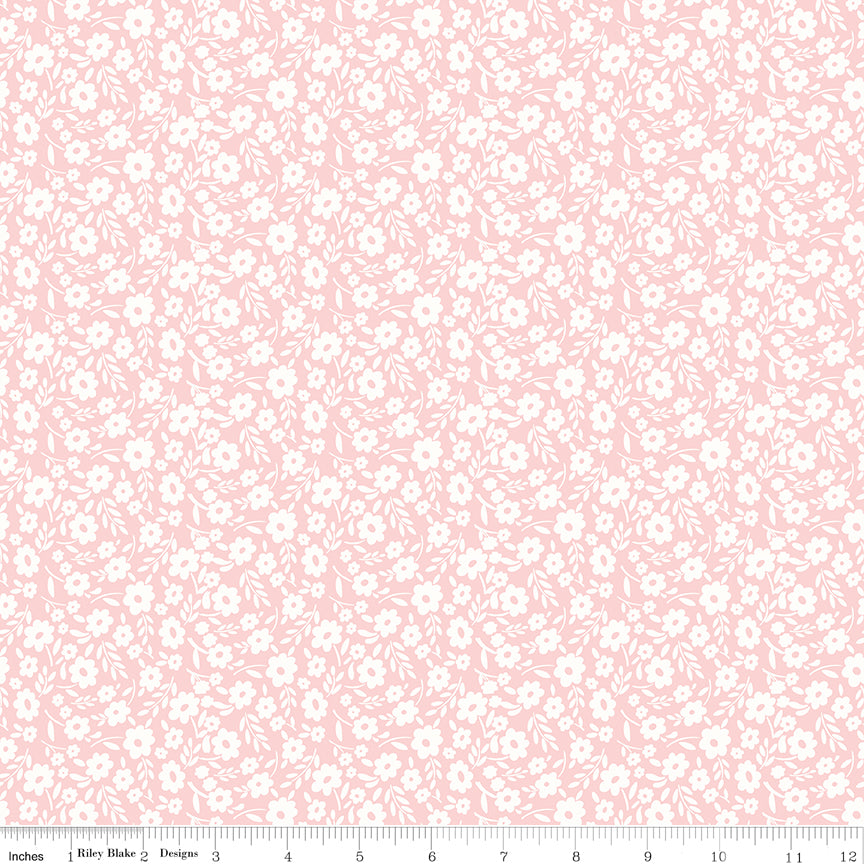 Little Posies Floral Pink C18322-PINK Cayla Naylor Riley Blake Half Yard