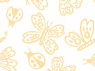 Little Posies Butterflies White C18323-WHITE Cayla Naylor Riley Blake Half Yard
