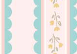 Little Posies Stripes Pink C18324-PINK Cayla Naylor Riley Blake Half Yard