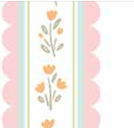 Little Posies Stripes White C18324-WHITE Cayla Naylor Riley Blake Half Yard