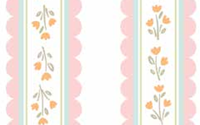Little Posies Stripes White C18324-WHITE Cayla Naylor Riley Blake Half Yard