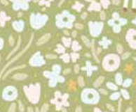 Little Posies Unicorns Green C18325-GREEN Cayla Naylor Riley Blake Half Yard
