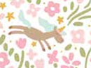 Little Posies Unicorns Pink C18325-PINK Cayla Naylor Riley Blake Half Yard