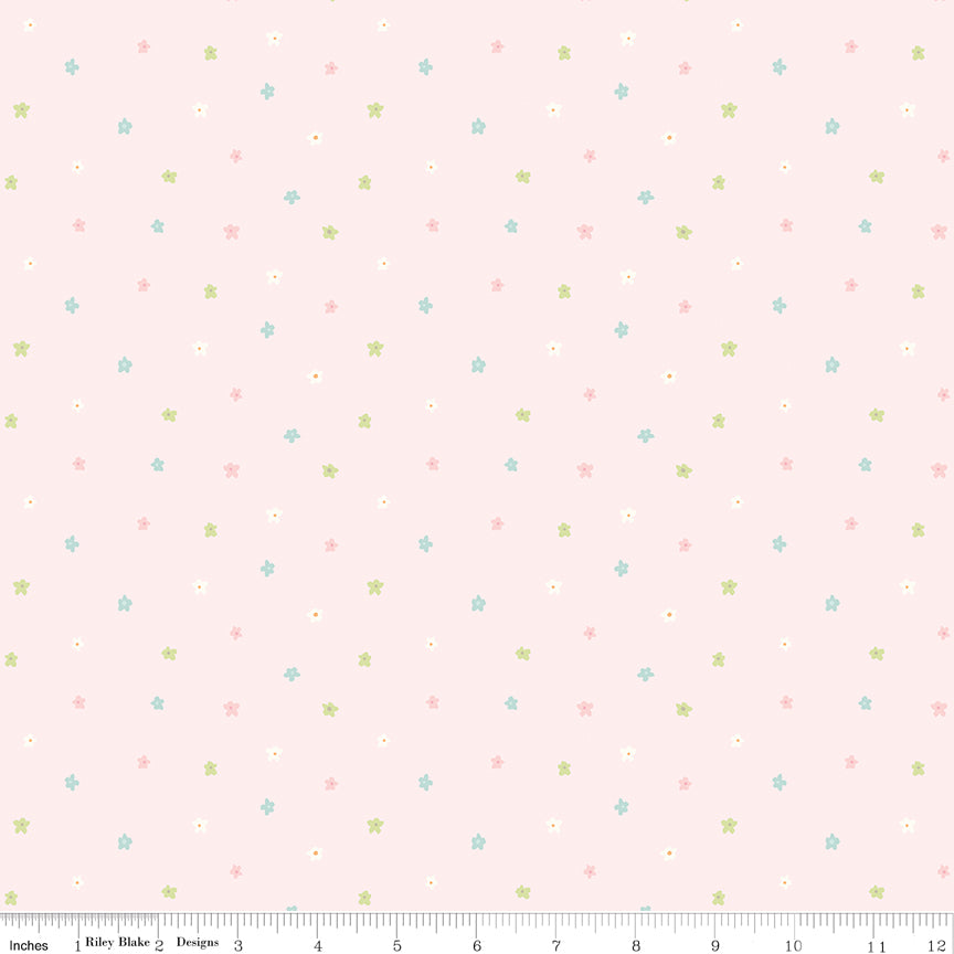 Little Posies Ditsy Pink C18326-PINK Cayla Naylor Riley Blake Half Yard