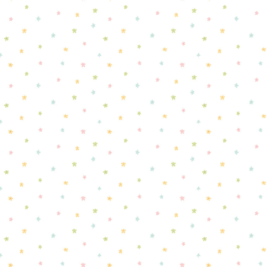 Little Posies Ditsy White C18326-WHITE Cayla Naylor Riley Blake Half Yard