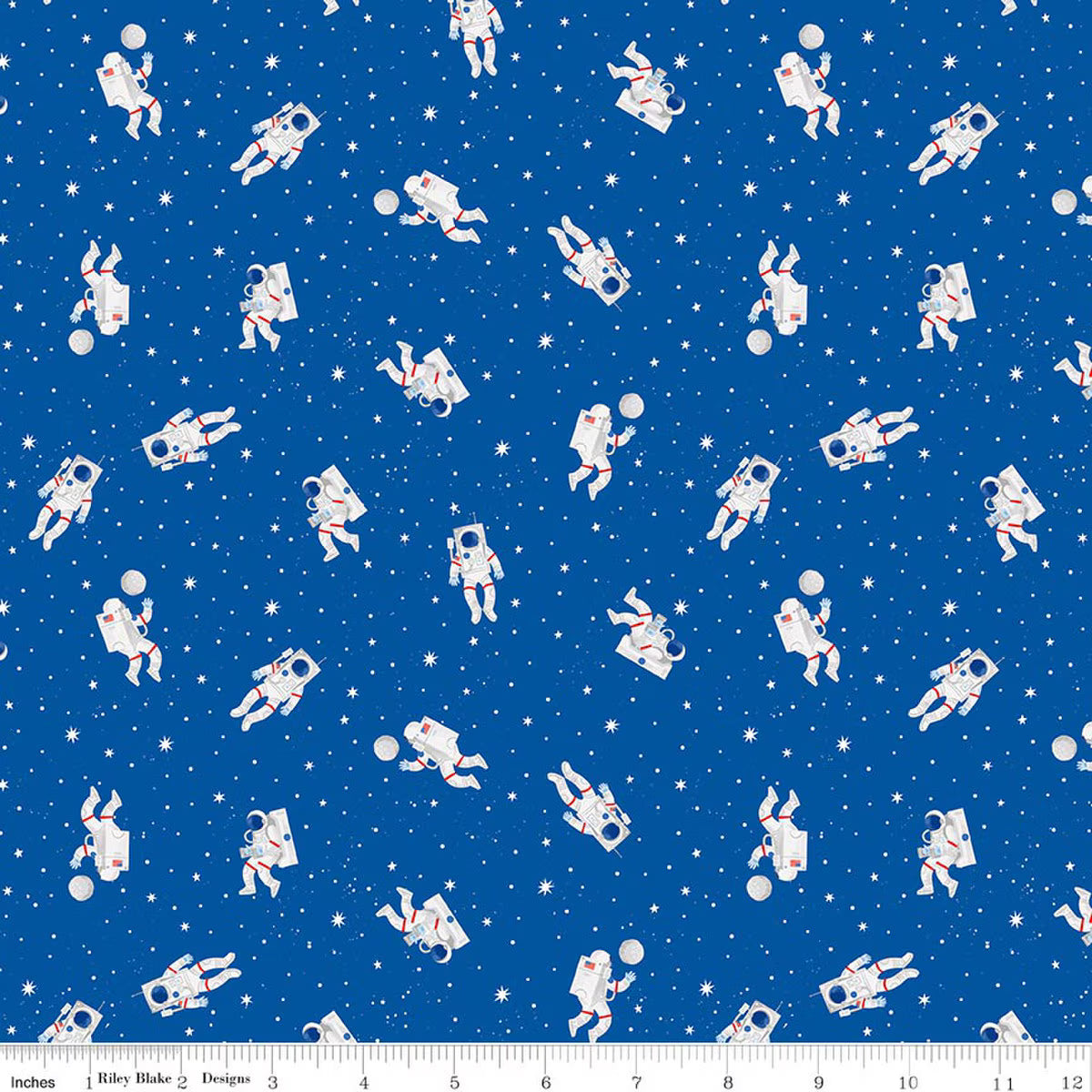 Reach for the Stars with NASA Astronauts Sapphire C18333-SAPPHIRE Riley Blake Half Yard