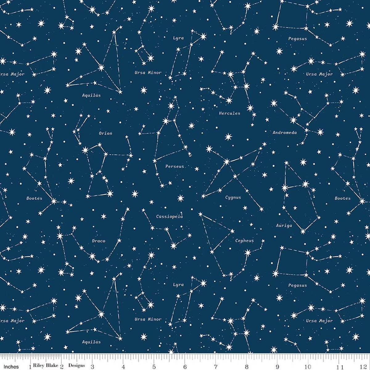 Reach for the Stars with NASA Constellations Navy C18334-NAVY Riley Blake Half Yard