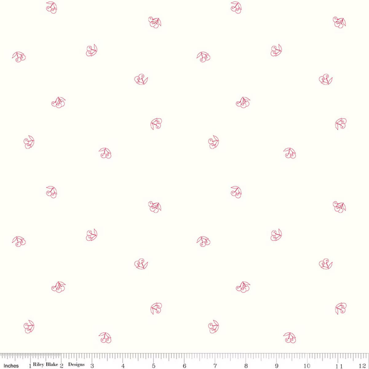 Hush Hush 6 Very Cherry Jill Finley Riley Blake Designs C18350­-CHERRY Half Yard
