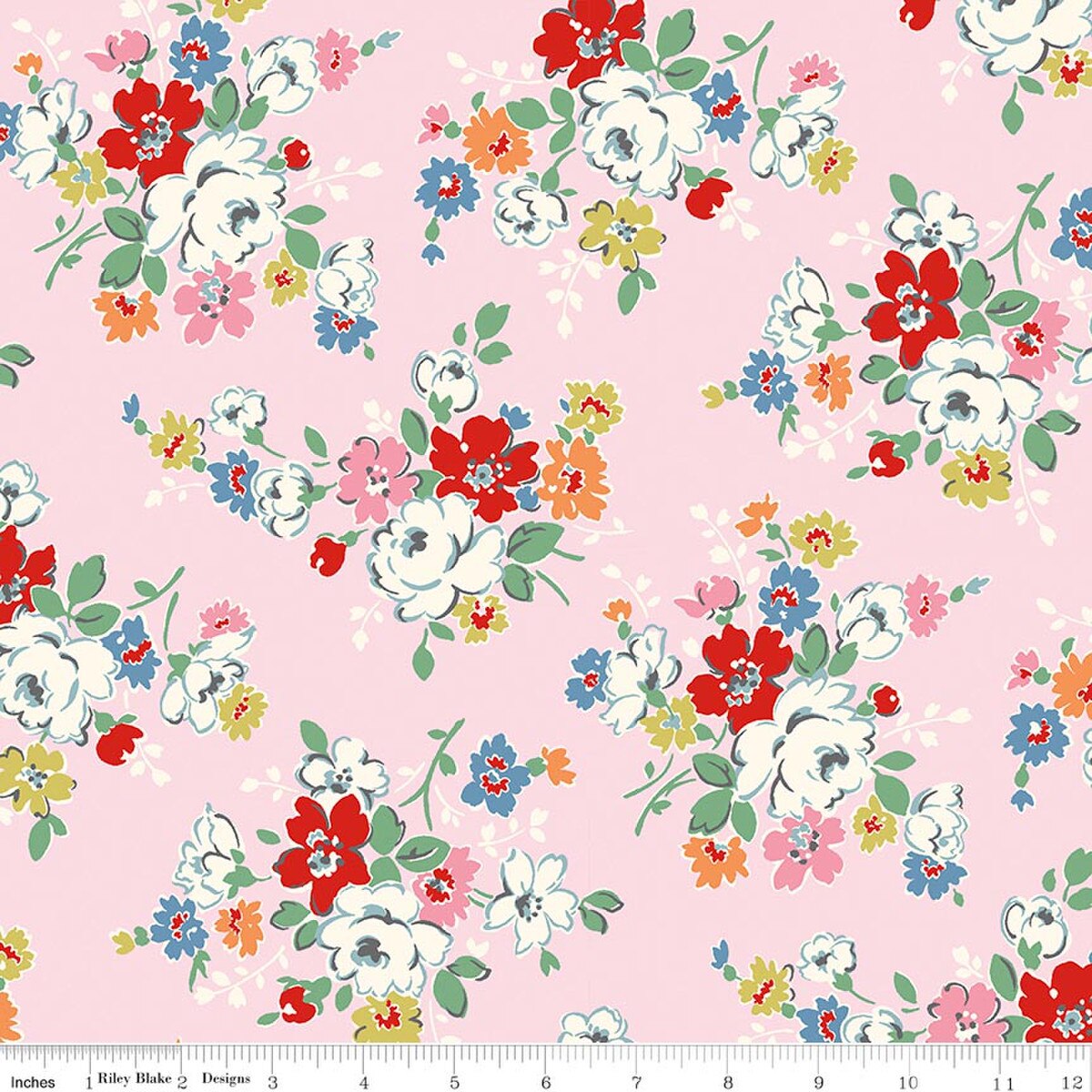 Cath Kidston Signature Collection Clifton Rose Pink Riley Blake C18370-­PINK Half Yard