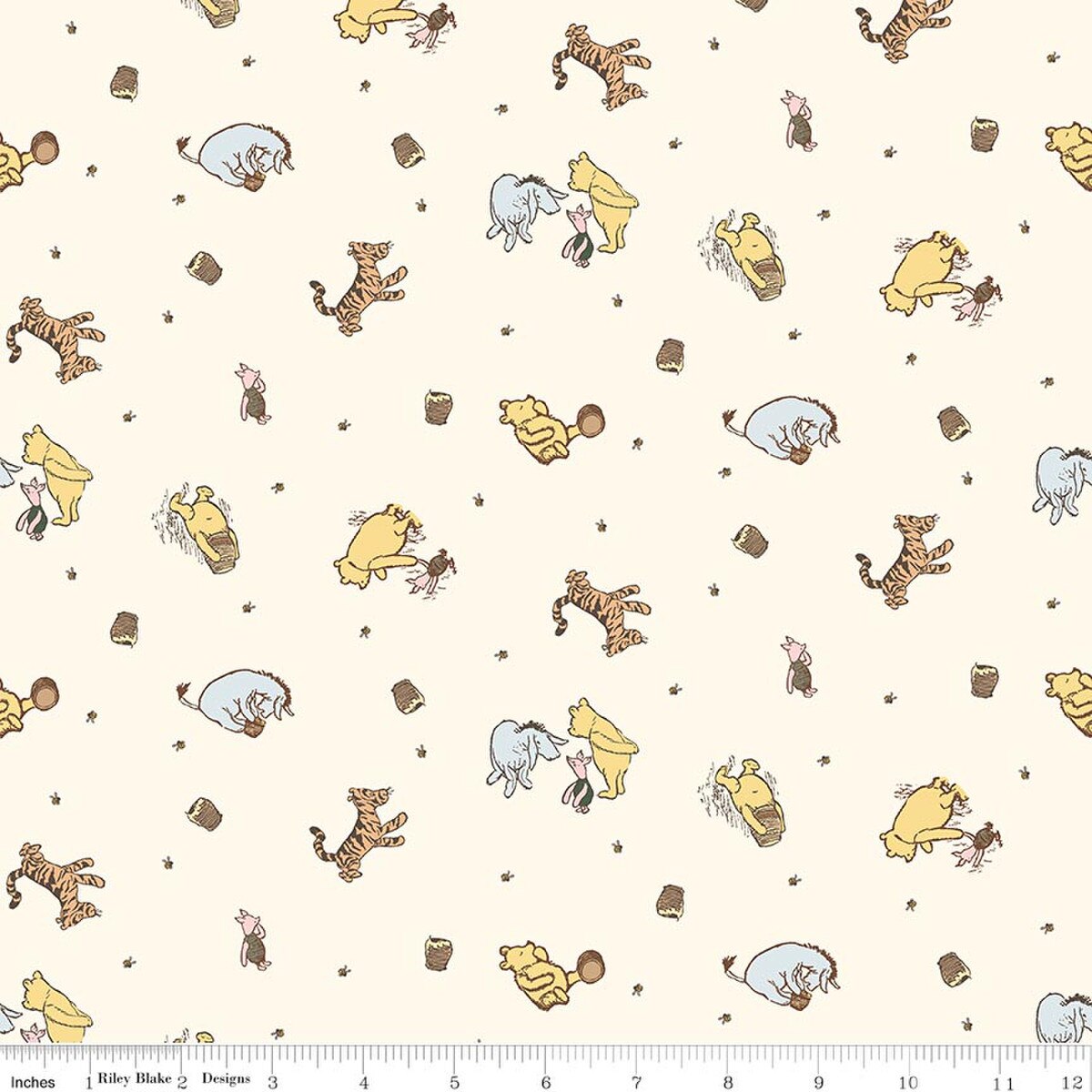 Winnie-the-Pooh Baby Toss C18591-CREAM Echo Park Riley Blake Half Yard