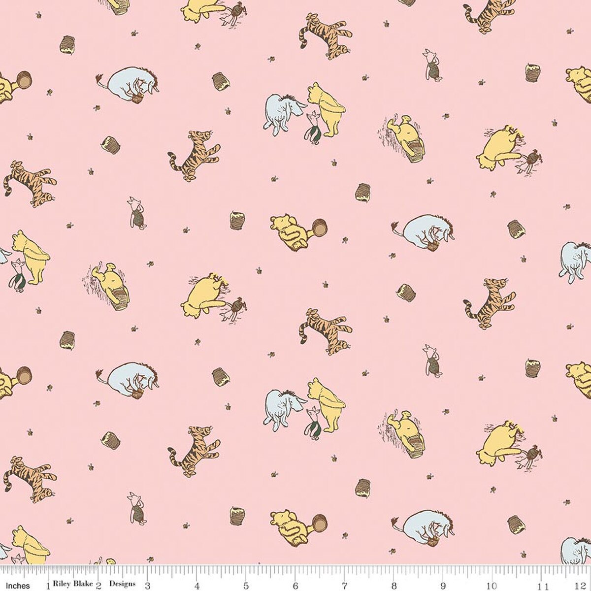 Winnie-the-Pooh Baby Toss C18591-PINK Echo Park Riley Blake Half Yard