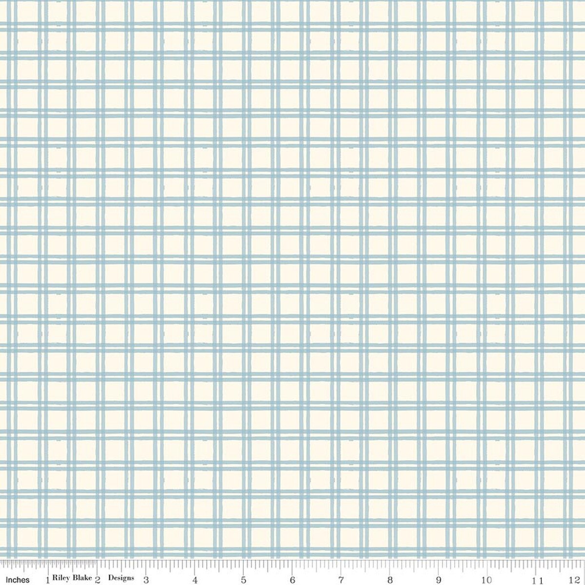 Winnie-the-Pooh Baby C18593-BLUE Plaid Echo Park Riley Blake Half Yard