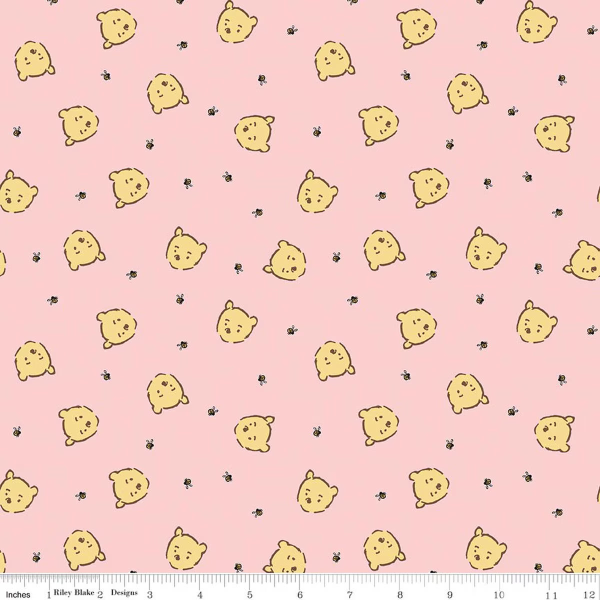 Winnie-the-Pooh Baby C18594-PINK Pooh Jumble Echo Park Riley Blake Half Yard
