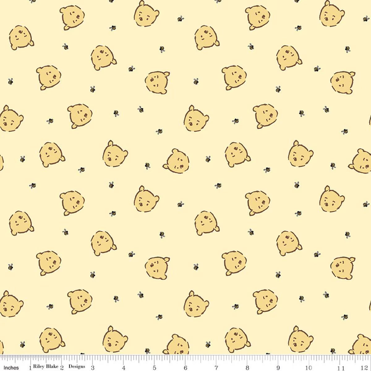 Winnie-the-Pooh Baby C18594-YELLOW Pooh Jumble Echo Park Riley Blake Half Yard