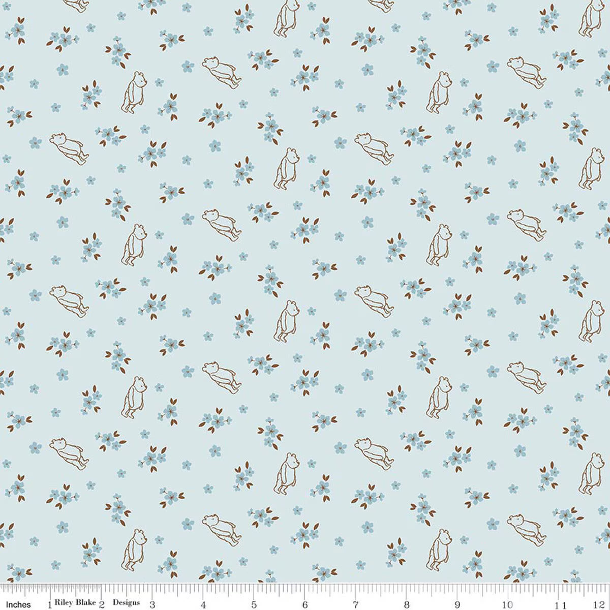 Winnie-the-Pooh Baby C18595-BLUE Ditsy Echo Park Riley Blake Half Yard