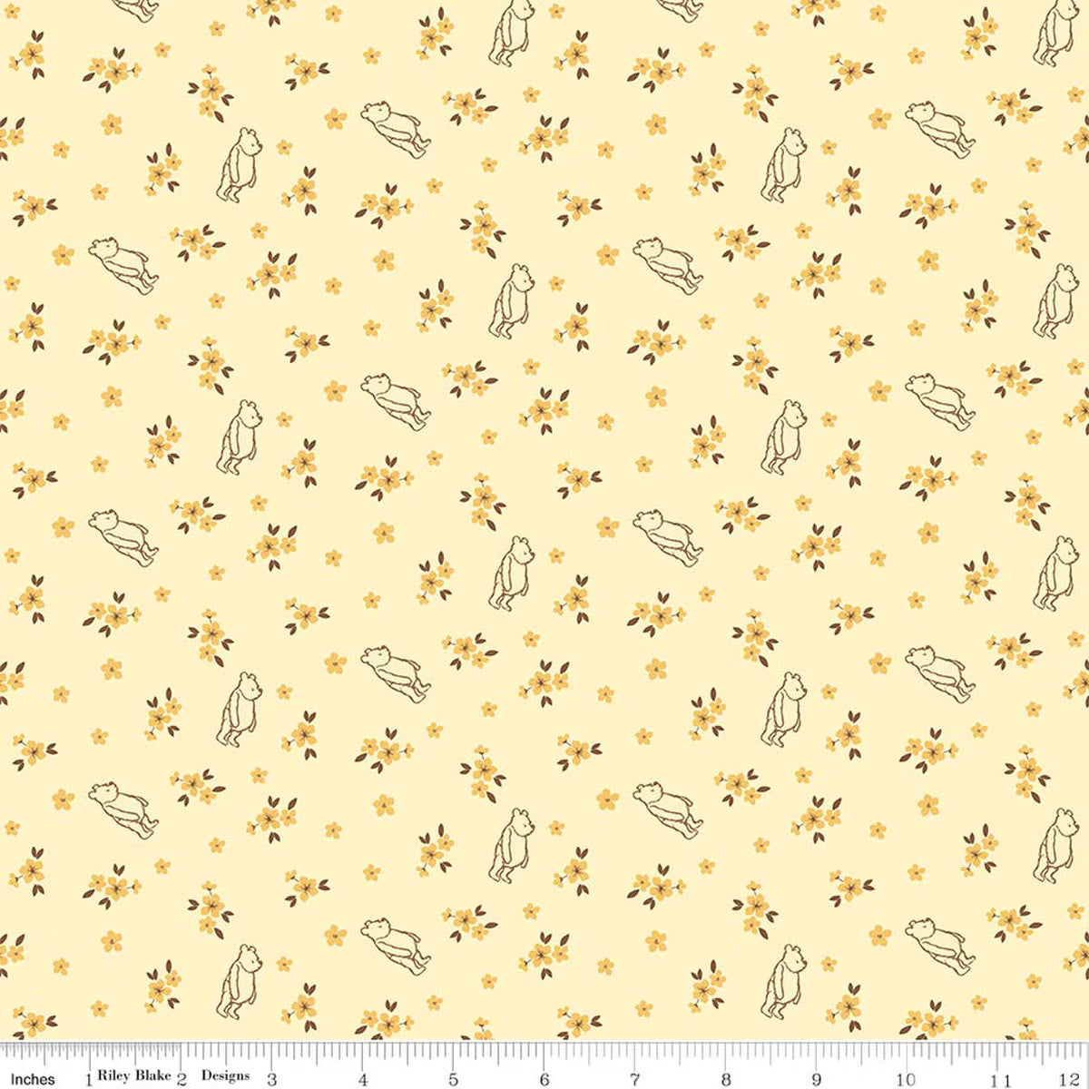 Winnie-the-Pooh Baby C18595-YELLOW Ditsy Echo Park Riley Blake Half Yard