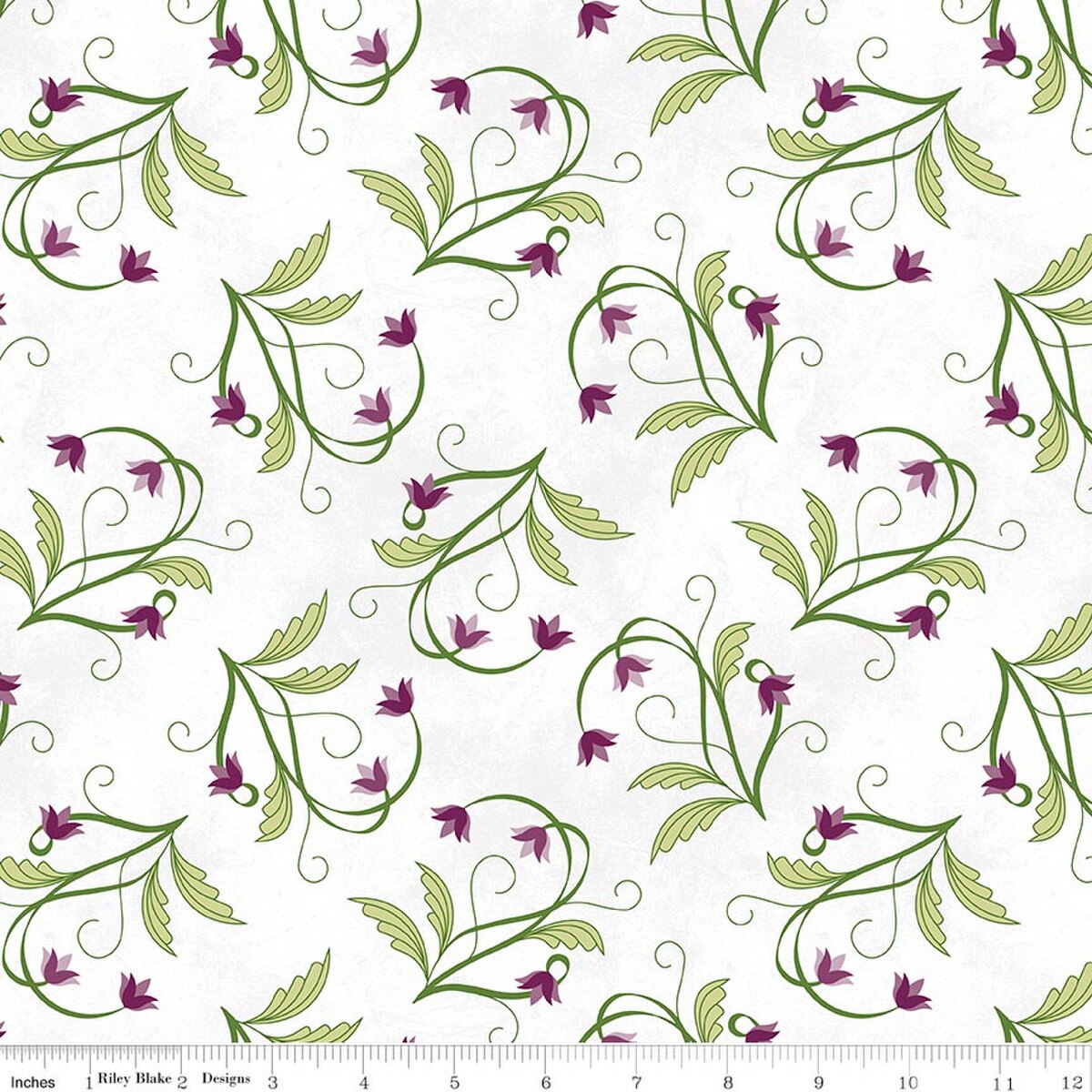 Amethyst & Ivy Medallions White Jill Finley Riley Blake Designs C18621­-WHITE Half Yard
