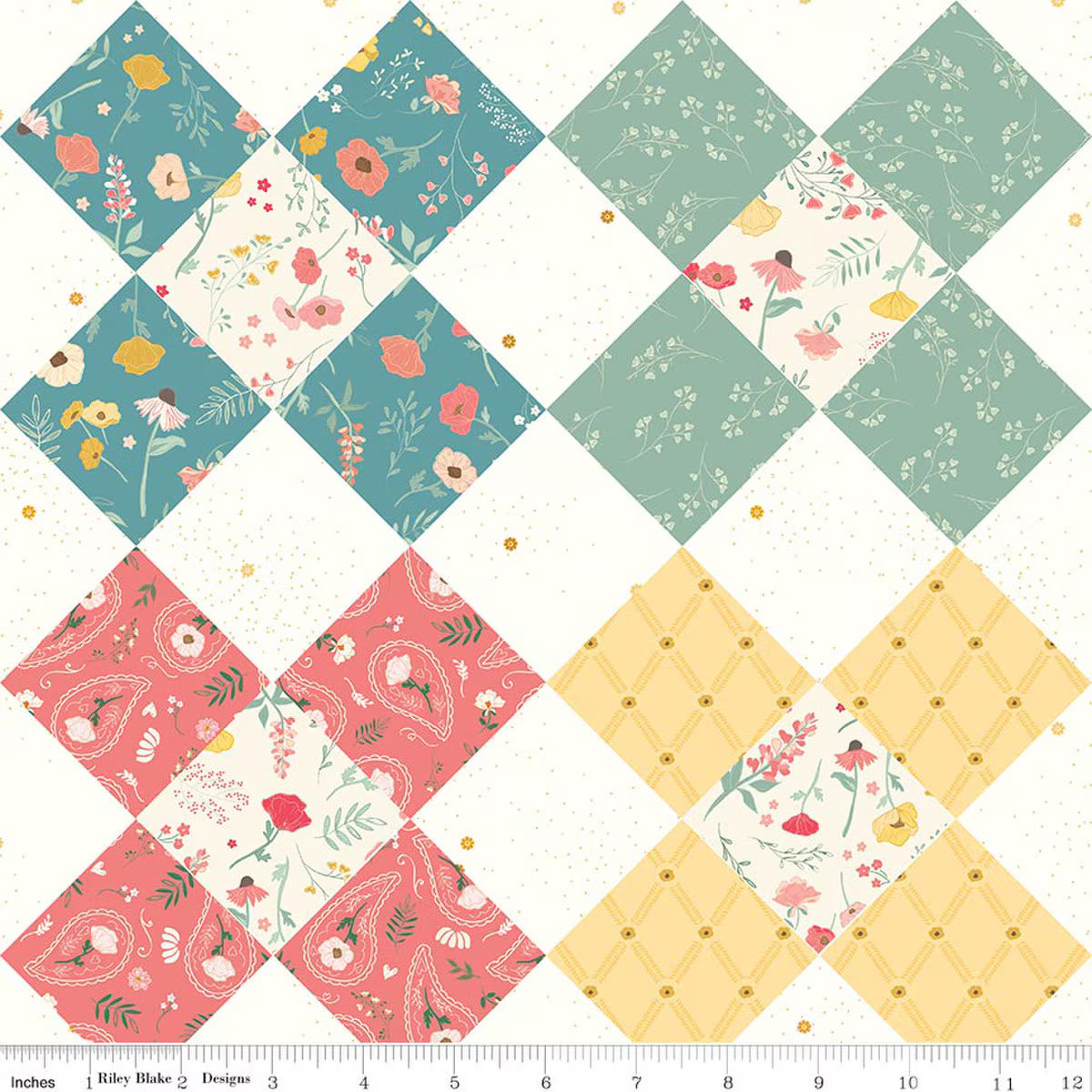Briarhill C18639­-MULTI Cheater Print Multi Beverly McCullough Riley Blake Half Yard