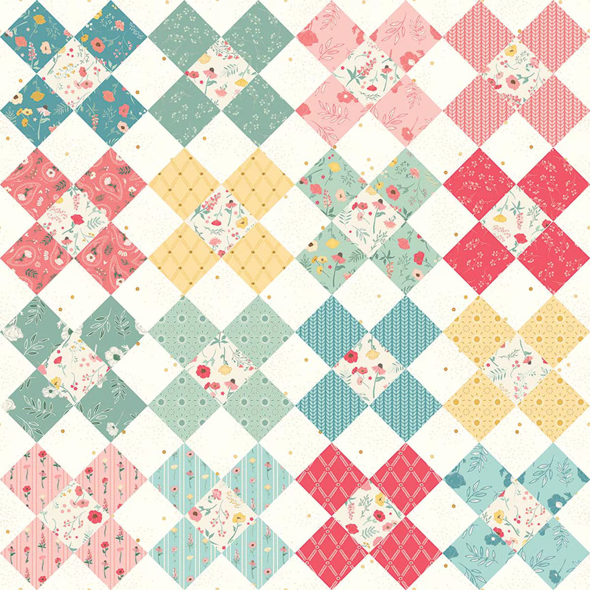 Briarhill C18639­-MULTI Cheater Print Multi Beverly McCullough Riley Blake Half Yard