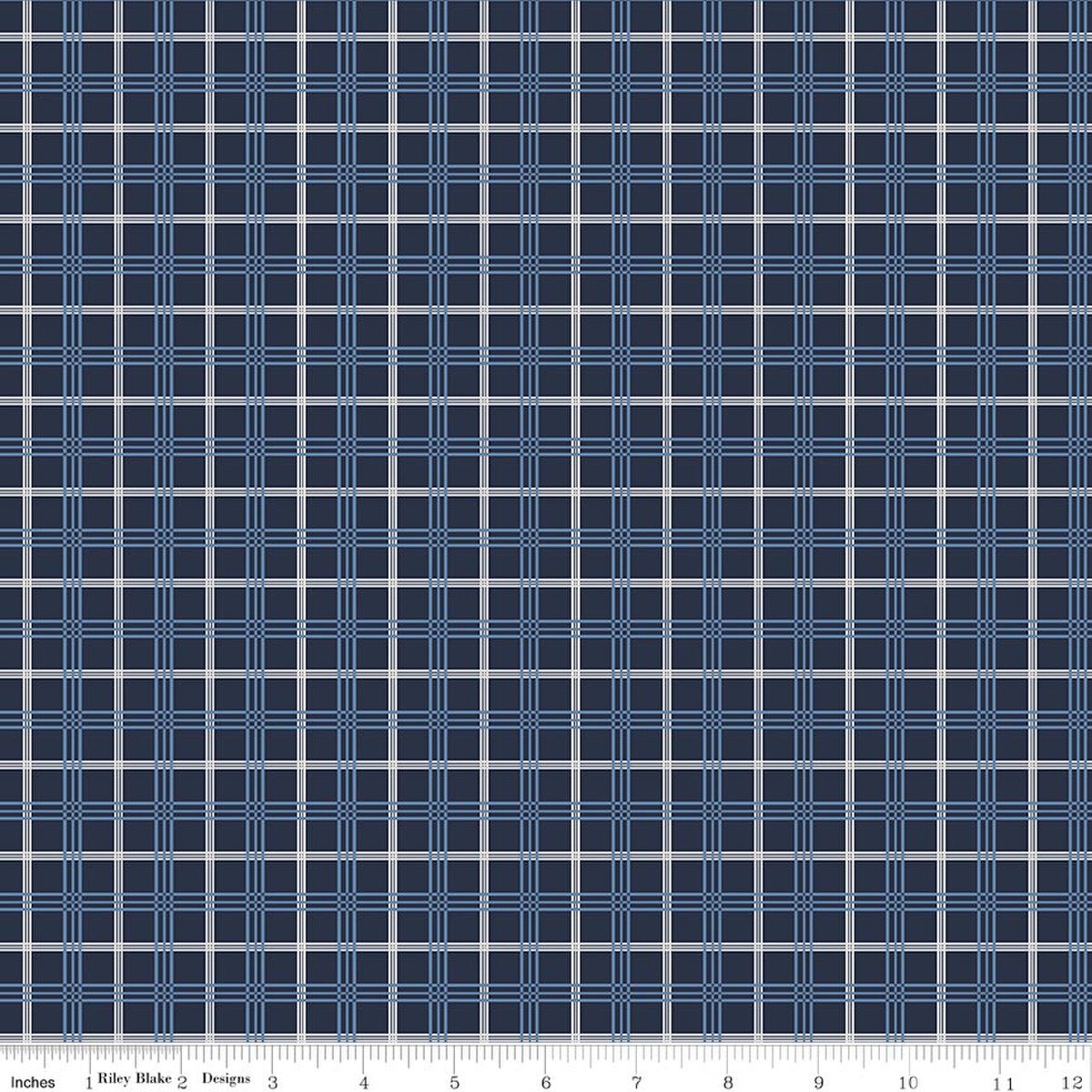 Hooray for the USA C18694-NAVY Plaid Navy Dani Mogstad Riley Blake Half Yard
