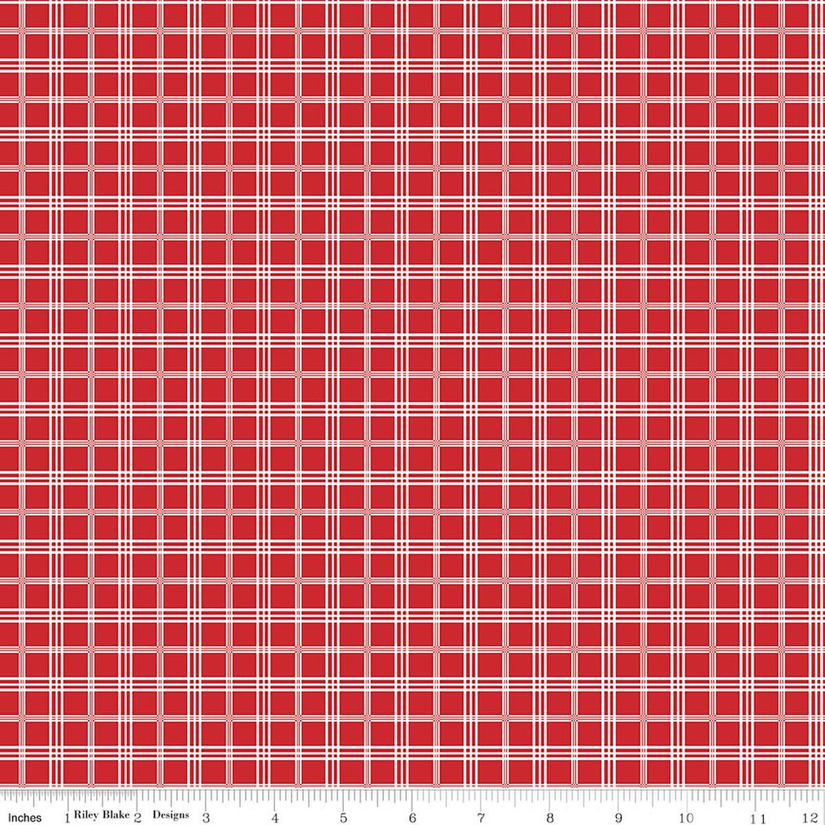Hooray for the USA C18694-RED Plaid Red Dani Mogstad Riley Blake Half Yard