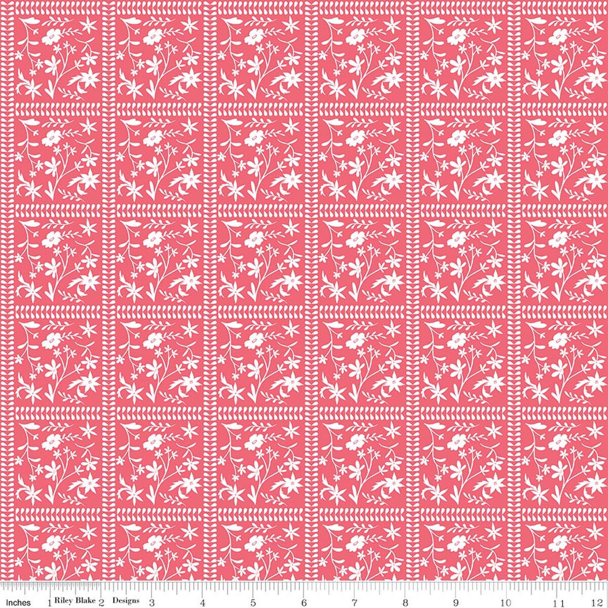 Palmetto Squares Pink Amanda Niederhauser Riley Blake C18732­-PINK Half Yard