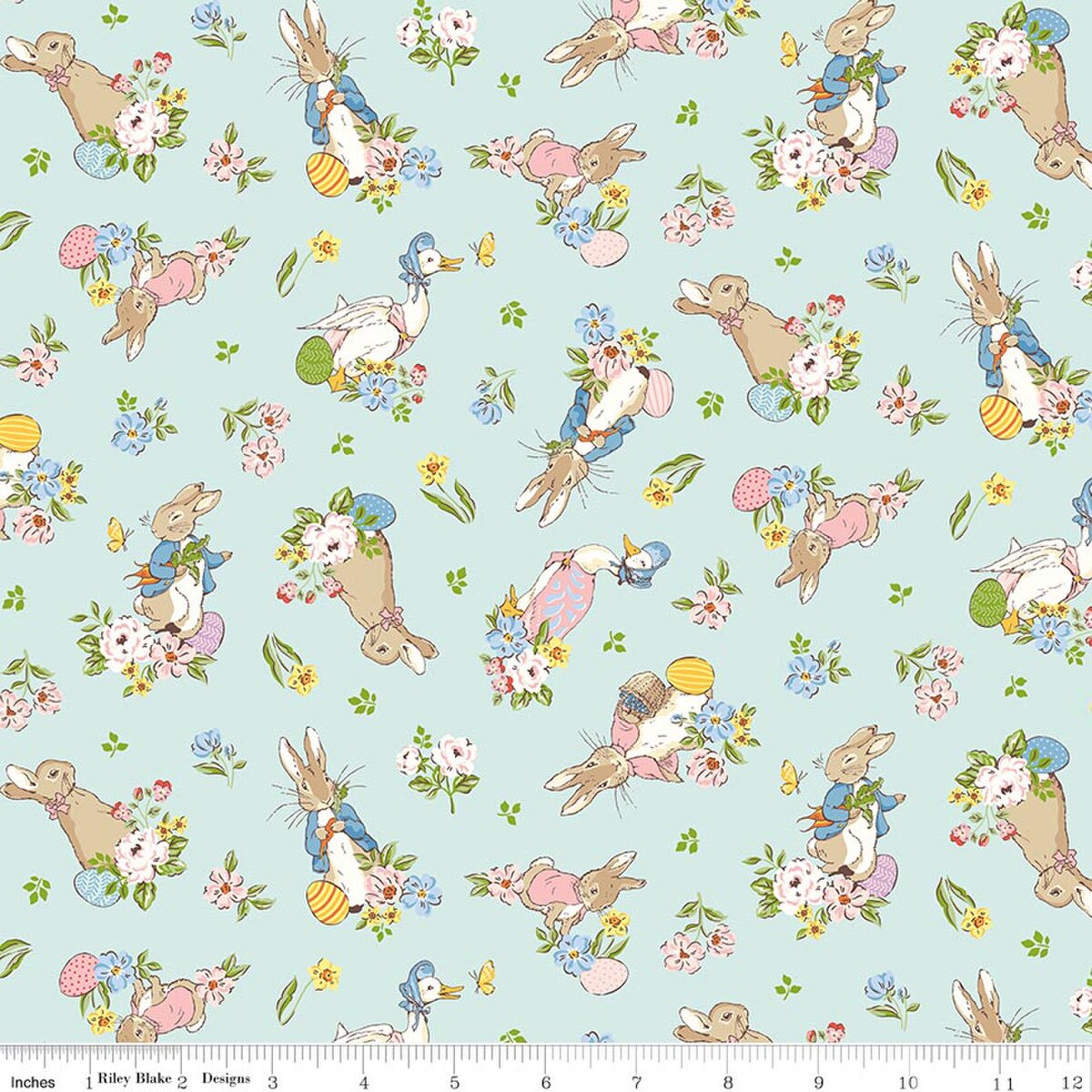 Peter Rabbit™ Spring Main Beatrix Potter Riley Blake C18750-BLEACHEDDENIM Half Yard