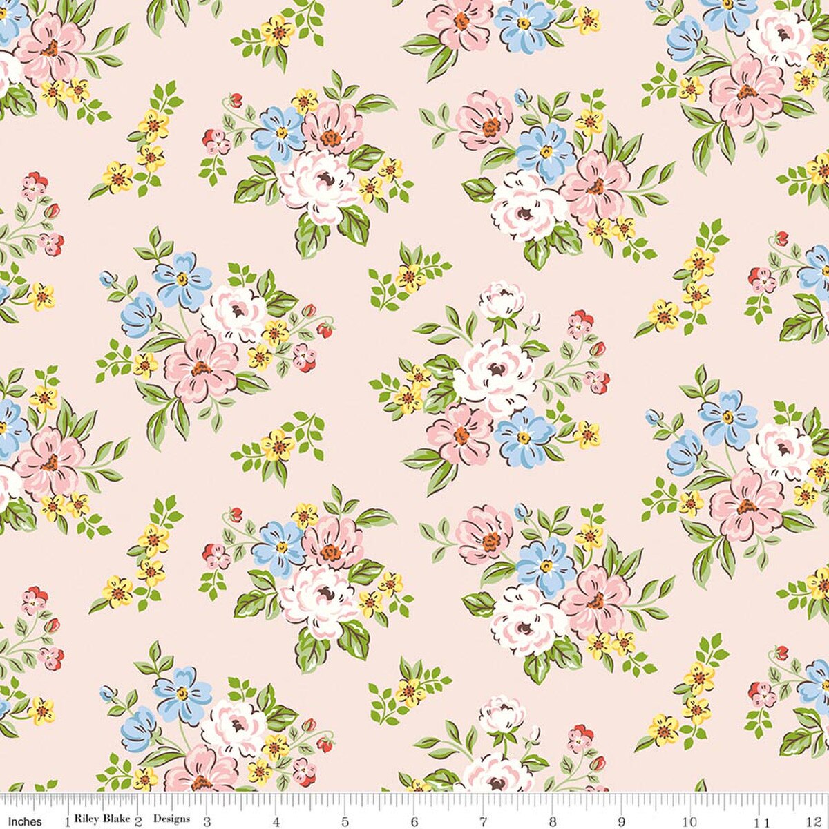 Peter Rabbit™ Spring Bouquet Beatrix Potter Riley Blake C18751-BALLERINA Half Yard