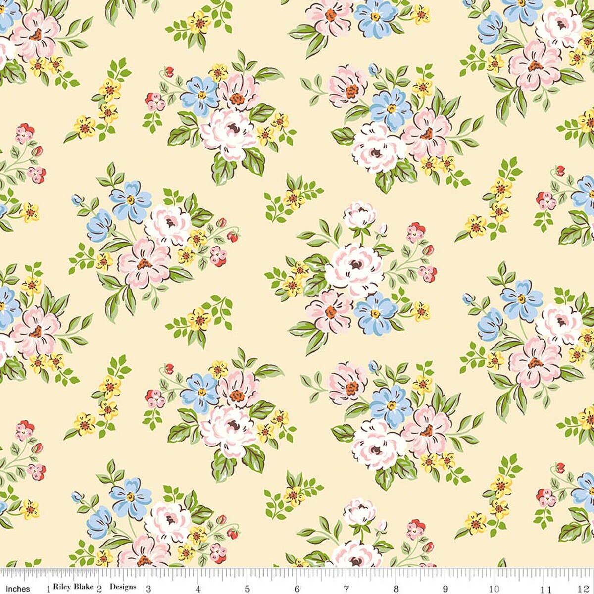 Peter Rabbit™ Spring Bouquet Beatrix Potter Riley Blake C18751-SHORTBREAD Half Yard