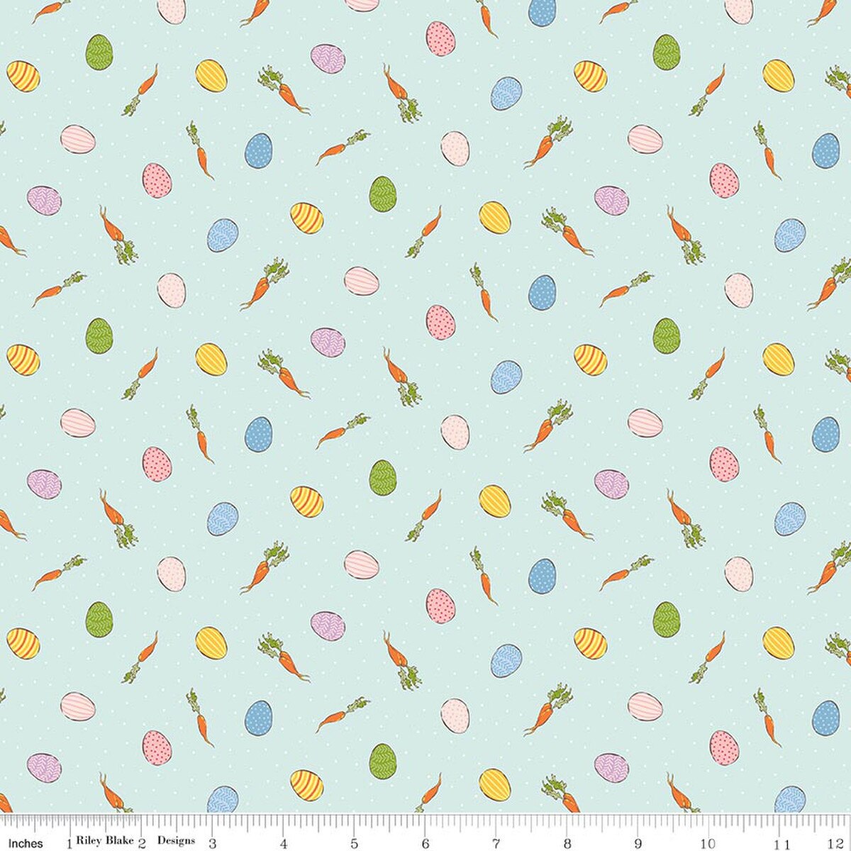 Peter Rabbit™ Spring Egg Toss Beatrix Potter Riley Blake C18754-BLEACHEDDENIM Half Yard