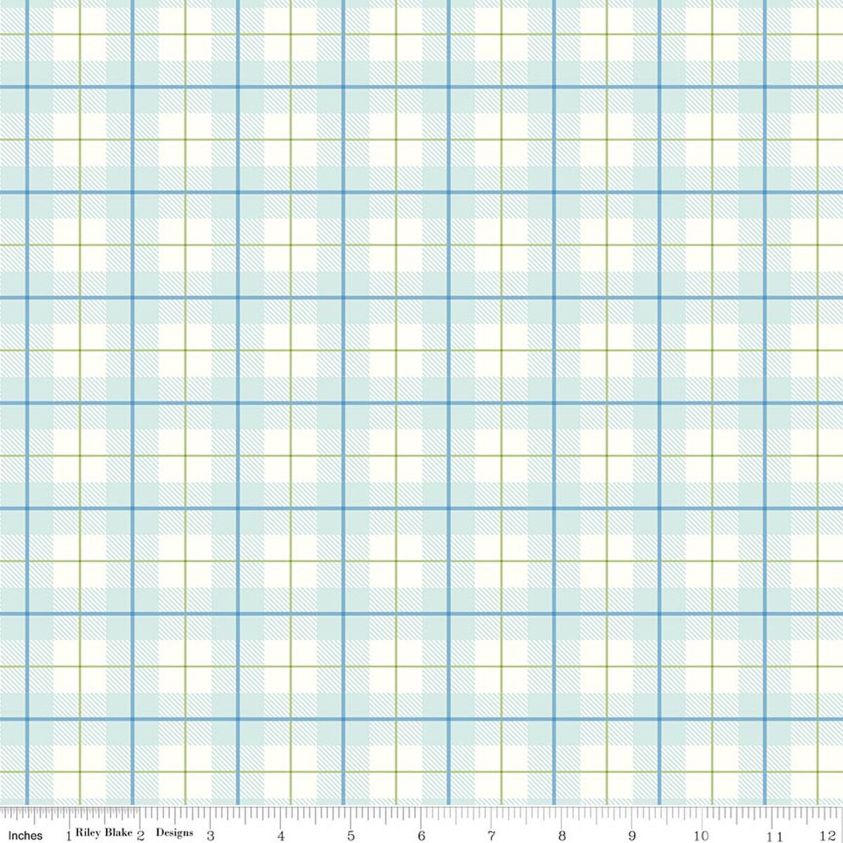 Peter Rabbit™ Spring Plaid Beatrix Potter Riley Blake C18755-BLEACHEDDENIM Half Yard