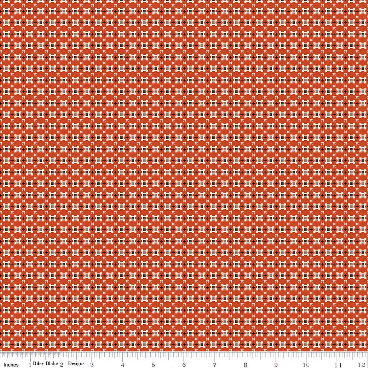 Pumpkin & Licorice C18787­-RUSTY Calico Rusty Lori Holt Riley Blake Half Yard