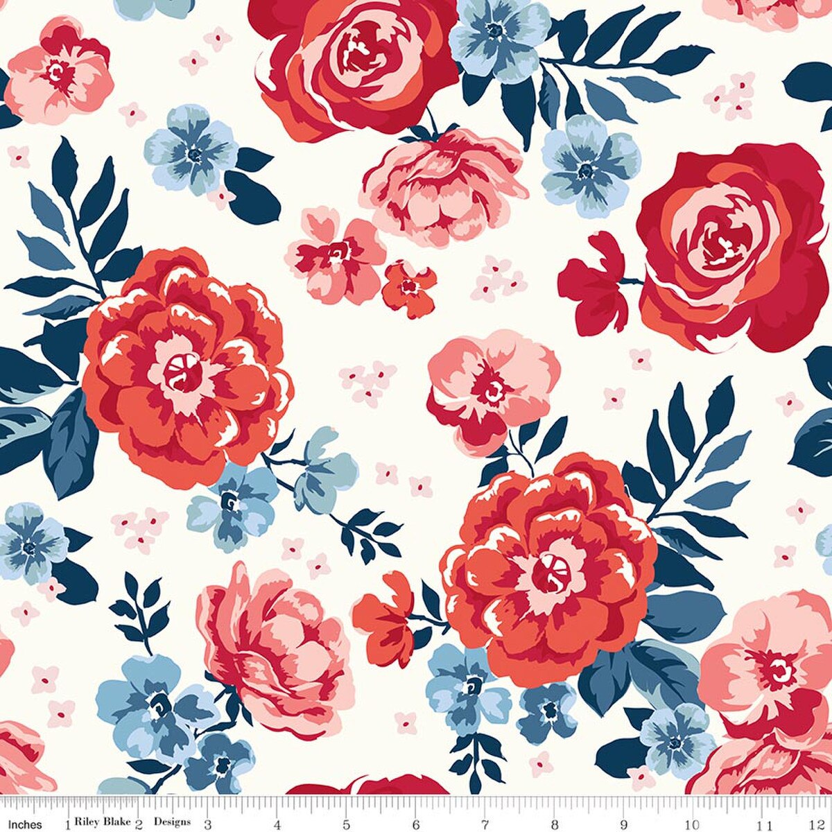 Star-Spangled Garden Main Cloud My Mind's Eye Riley Blake C18840-CLOUD Half Yard