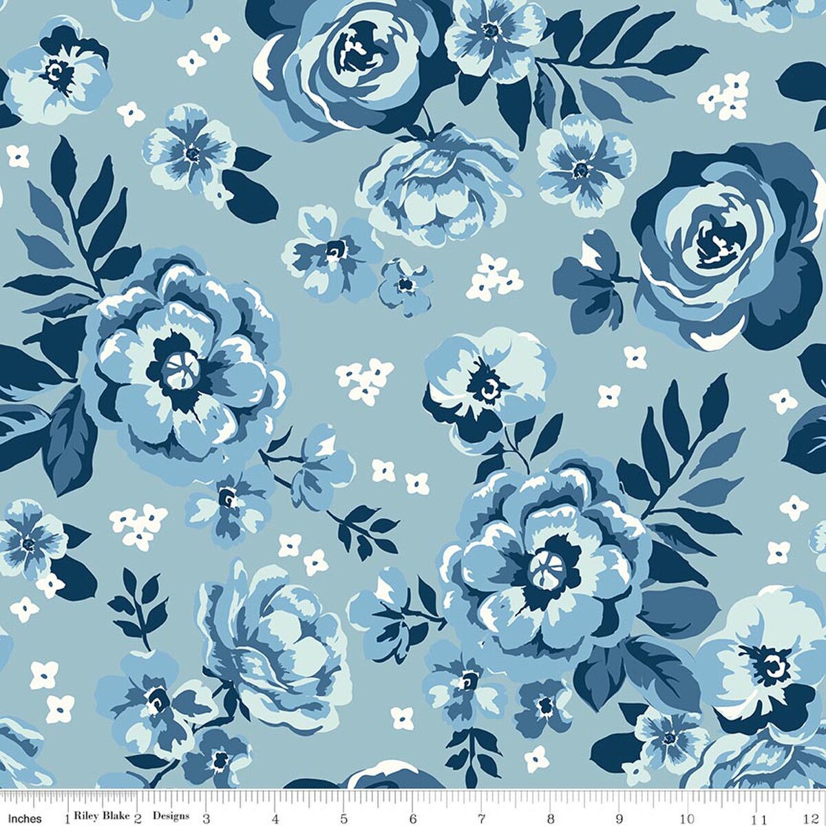 Star-Spangled Garden Main Dream My Mind's Eye Riley Blake C18840-DREAM Half Yard