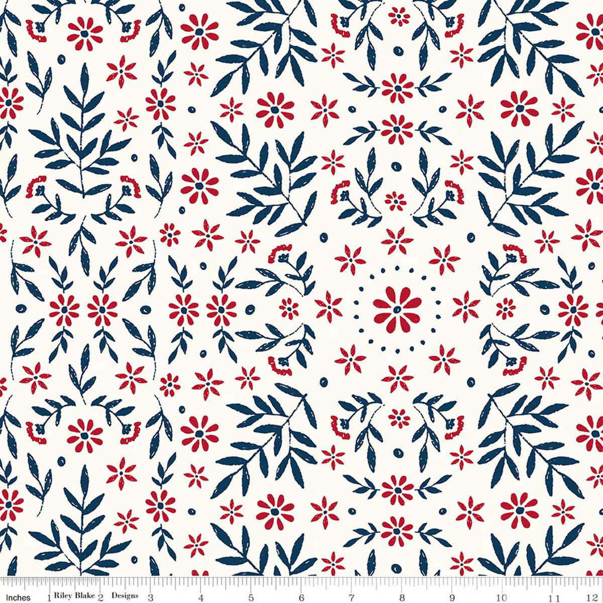 Star-Spangled Garden Ditsy Floral Cloud My Mind's Eye Riley Blake C18841-CLOUD Half Yard
