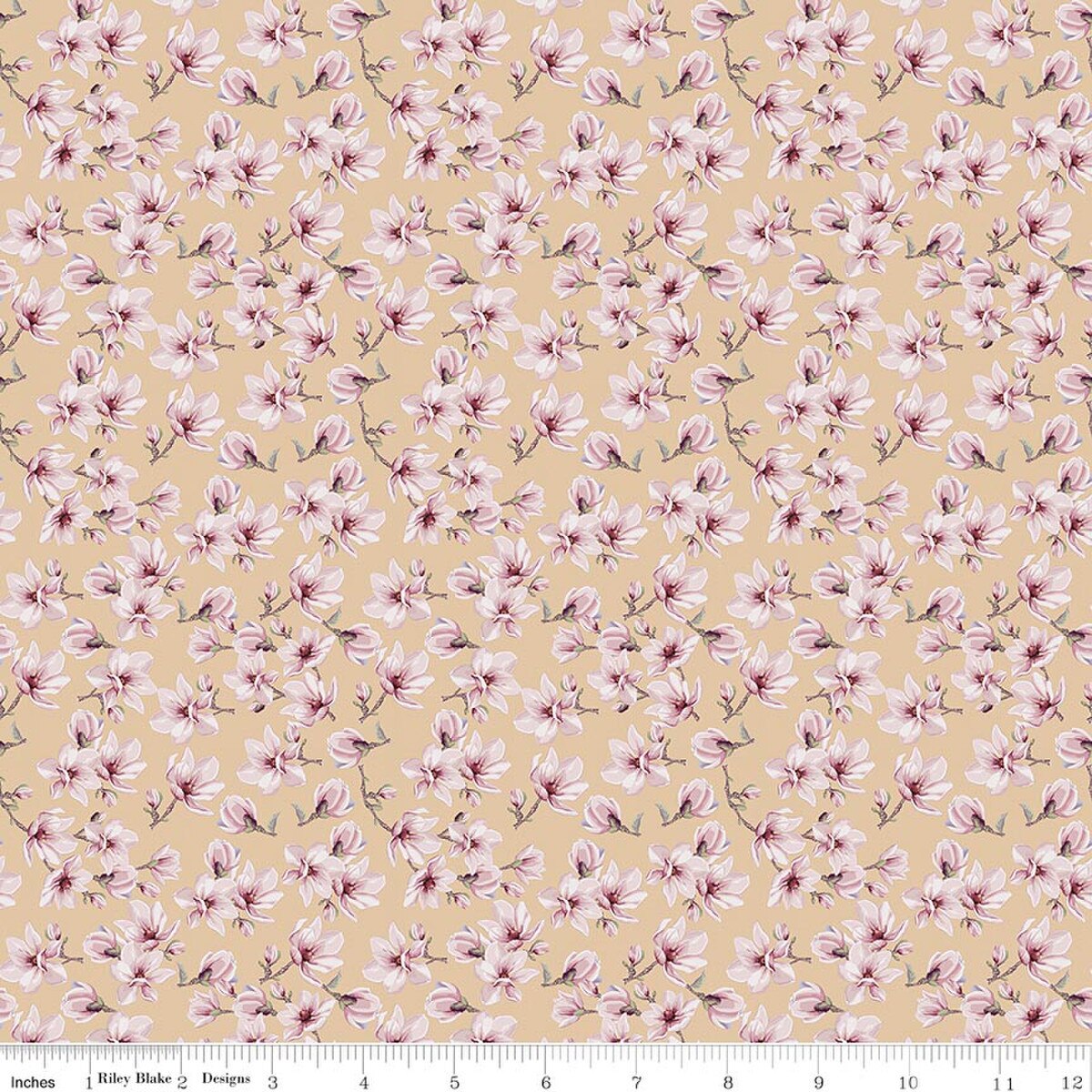 Twilight on the Prairie Magnolias C18851-FLAXEN Modern Prairie Riley Blake Half Yard