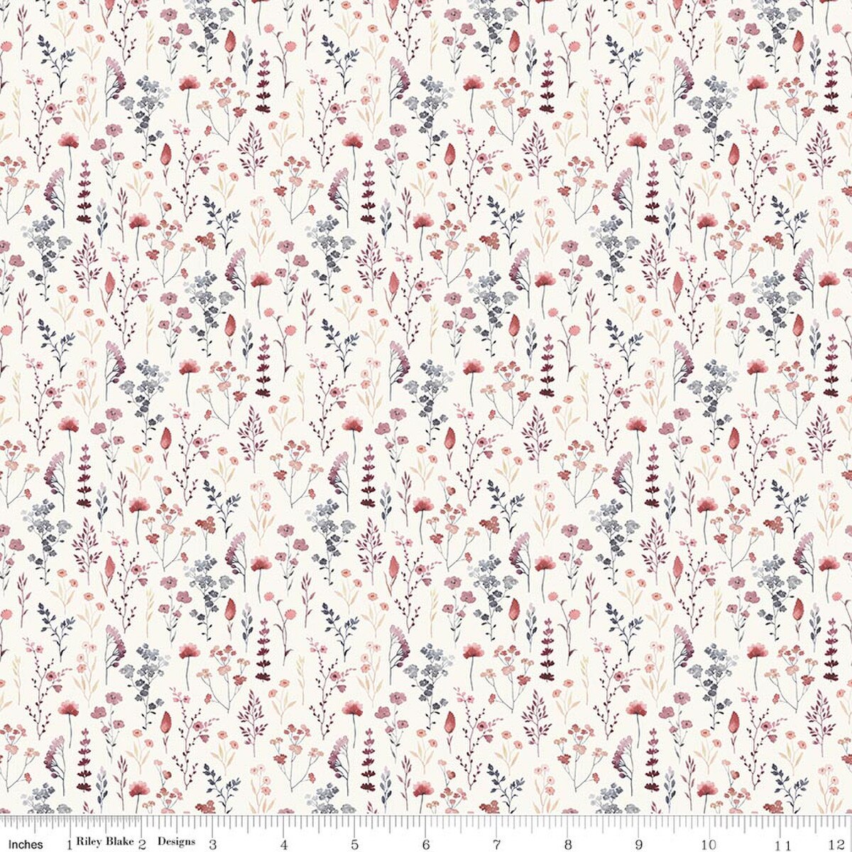 Twilight on the Prairie Wildflowers C18852-CREAM Modern Prairie Riley Blake Half Yard