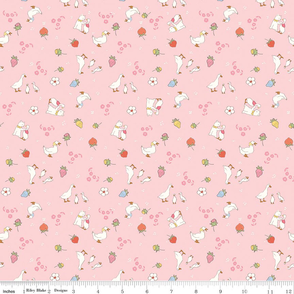Ashmere Friends Pink Minki Kim Riley Blake C18893­-PINK Half Yard