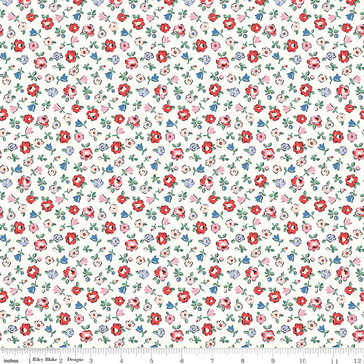 From London, With Love C18991­-CREAM Ditsy Floral Cream Cath Kidston Riley Blake Half Yard
