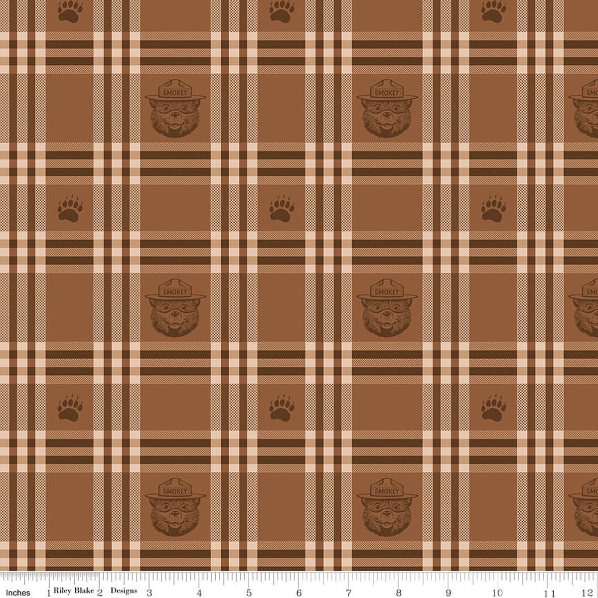 Keep It Green Plaid Brown C19123-BROWN Riley Blake Half Yard