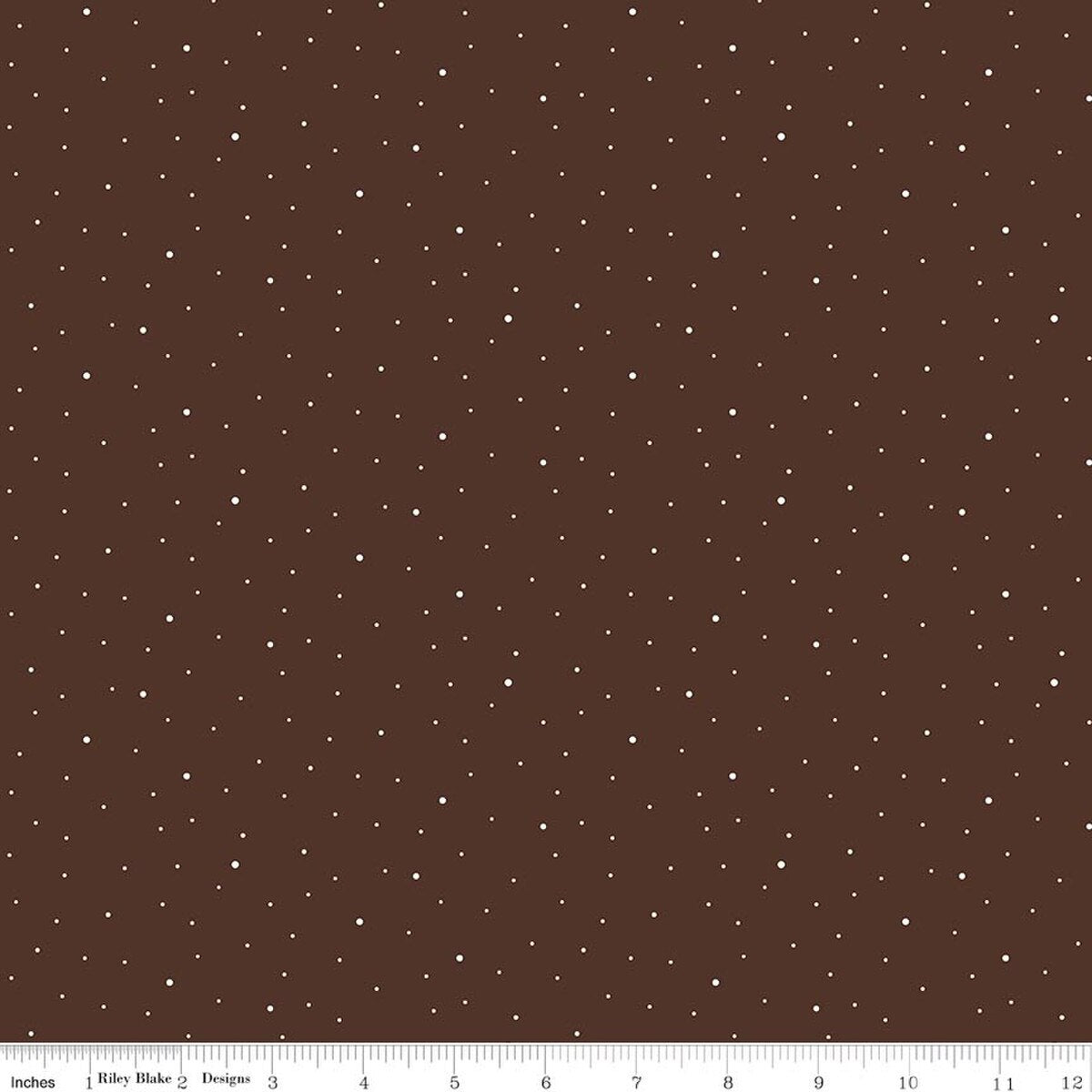 Dapple Dot Brownie C640-BROWNIE Riley Blake Half Yard