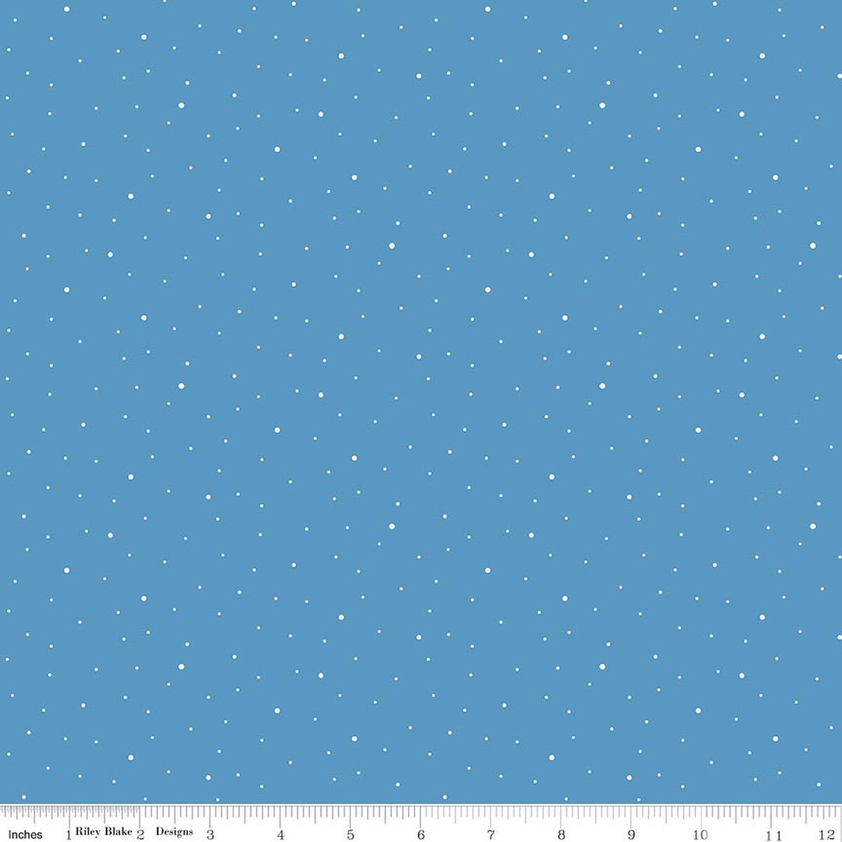 Dapple Dot Medium C640-MEDIUMBLUE Blue Riley Blake Half Yard