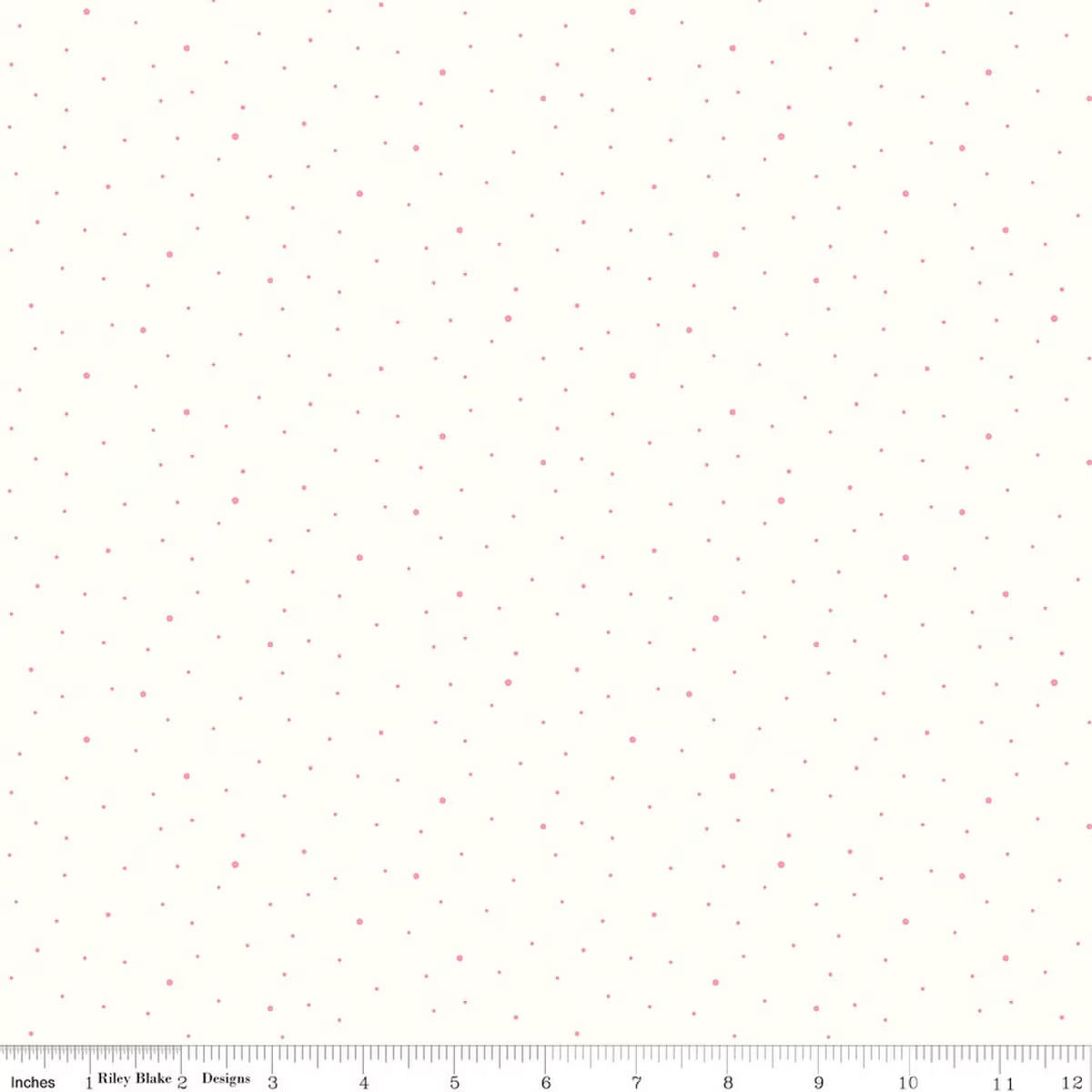 Dapple Dot Peony C645-PEONY on Off White Riley Blake Half Yard