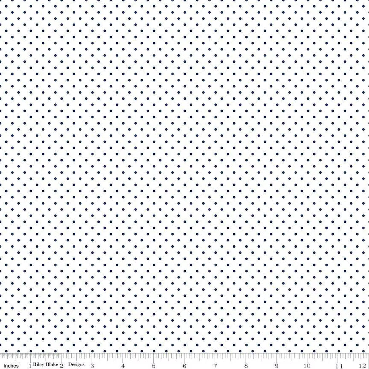 Swiss Dot White Navy Riley Blake Designs C660-21 NAVY Half Yard